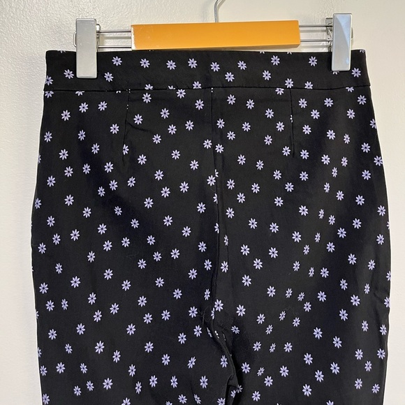 Zara Black Floral Skinny Pants - Size M - Picture 12 of 12